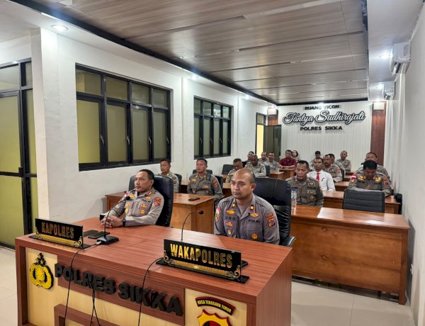“Perkuat Profesionalisme dan Pelayanan Publik, Polres Sikka Ikuti Sosialisasi Kebaruan UU Polri Secara Virtual”