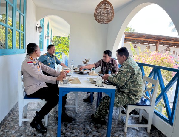 Sinergitas Sebagai Kekuatan, Kapolres Sikka dan Dandim Pertegas Komitmen Mengawal Stabilitas Kabupaten Sikka