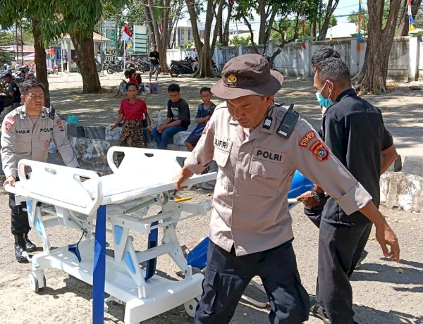 Gempa Guncang Sikka, Polres Sikka Bergerak Cepat: Pasien Dievakuasi, Posko Darurat Didirikan