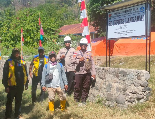Polres Sikka Kawal Rencana Rehabilitasi Jalan Palue, Pastikan Survei Teknis Berjalan Aman dan Kondusif