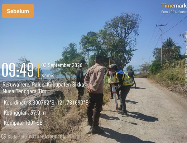 “Pengamanan Pengukuran Turap 2,5 Km, Langkah Awal Perkuat Pesisir Palue”