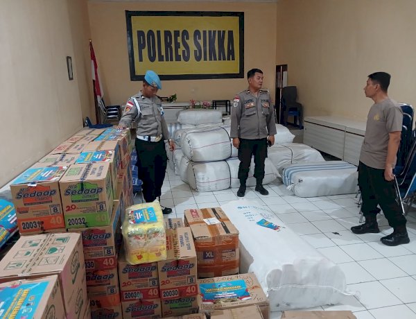 Tak Sekadar Mengawasi, Polres Sikka Kawal Bantuan hingga ke Tangan Masyarakat