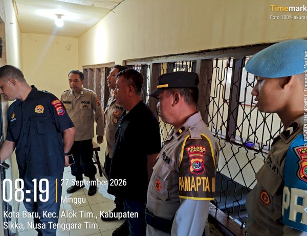 Pastikan Tugas Berjalan Optimal, Pawas Polres Sikka Periksa Personel dan Ruang Tahanan