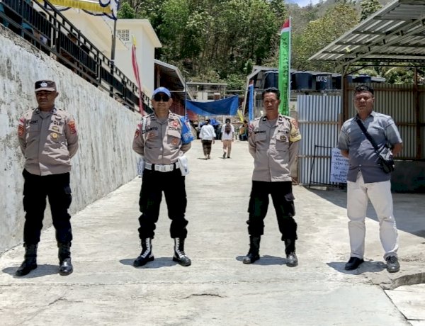 Rangkaian Devosan Kerahiman Ilahi Dikawal Polsek Paga Polres Sikka, 1.300 Umat Jalani Kegiatan dengan Aman
