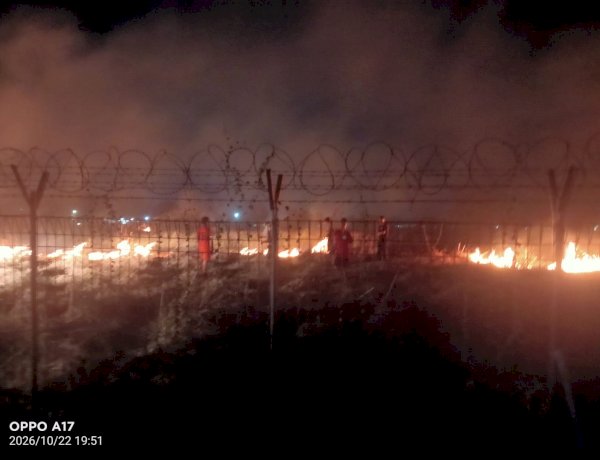 Gerak Cepat Polres Sikka dan Petugas Bandara, Kebakaran Lahan di Waioti Berhasil Dipadamkan