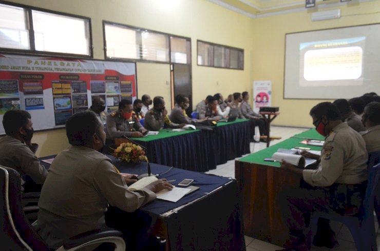 Polres Sikka Laksanakan Anev Penanganan Covid-19