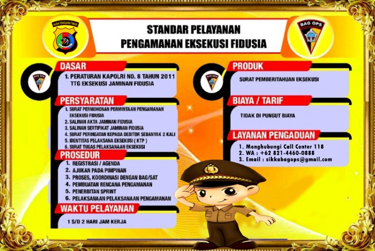 STANDAR PELAYANAN PENGAMANAN OLEH BAG OPS POLRES SIKKA