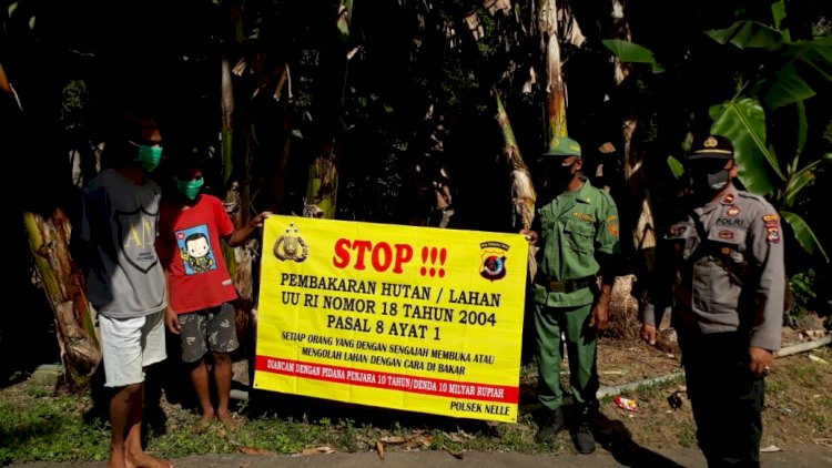 Kapolsek Nelle Turun Langsung Beri Imbauan Cegah Karhutla