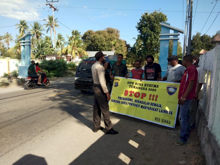 Tim Satgas Ops Bina Kusuma Sosialisasikan Bahaya Premanisme Dan Covid-19