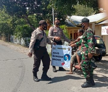 Polsek Nelle Laksanakan Operasi Yustisi Penertiban Penggunaan Masker