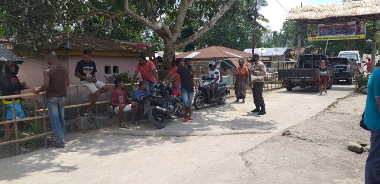 Bripka Yohanes Lakukan Operasi Yustisi Di Dusun Doka