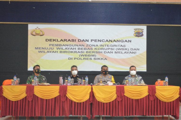 Polres Sikka Deklarasikan Pencanangan Zona Integritas Menuju WBK dan WBBM