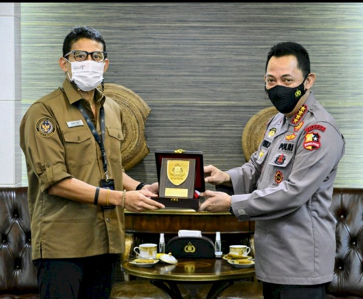 Dikunjungi Sandiaga, Kapolri Bahas Penguatan 5 Destinasi Super Prioritas
