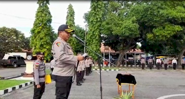 Pimpin Apel Pagi, Kapolres Bacakan Komitmen Pembangunan Zona Integritas