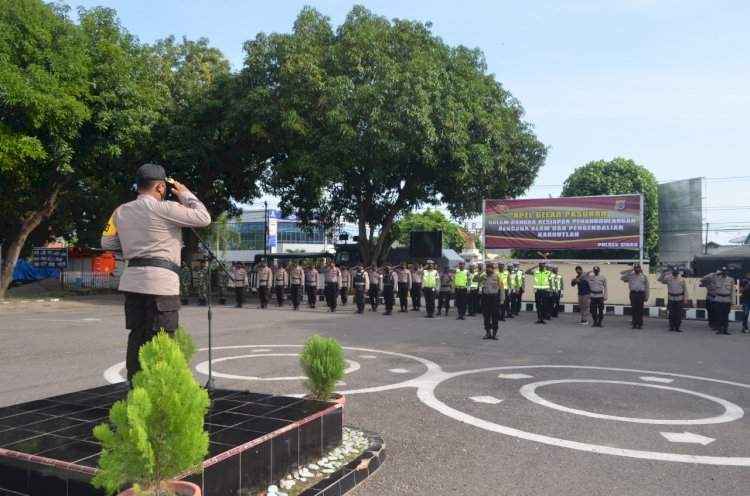 Kapolres Pimpin Apel Gelar Pasukan Kesiapan Penanggulangan Bencana Alam Dan Pengendalian Karhutla