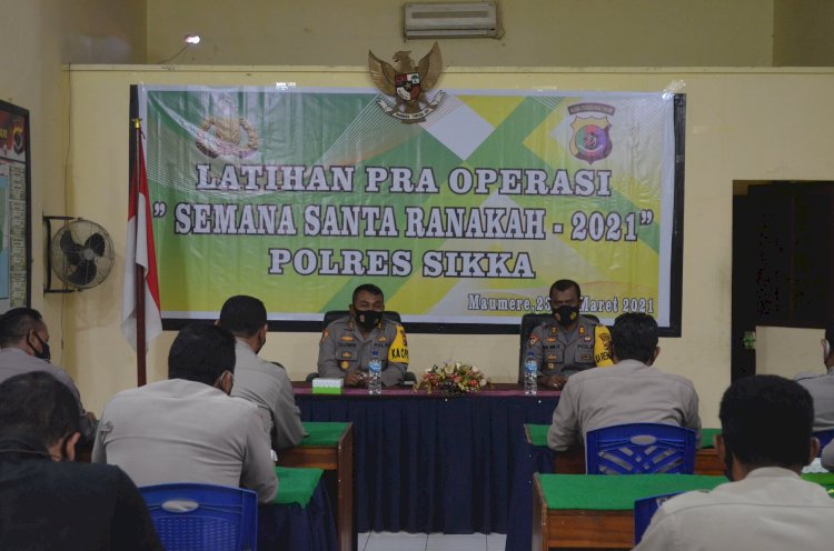 Polres Sikka Gelar Latpraops Semana Santa 2021