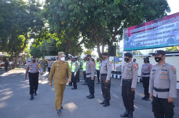 Pimpin Apel Gelar Pasukan Operasi Ketupat Ranakah-2021, Bupati Sikka Bacakan Amanat Kapolri