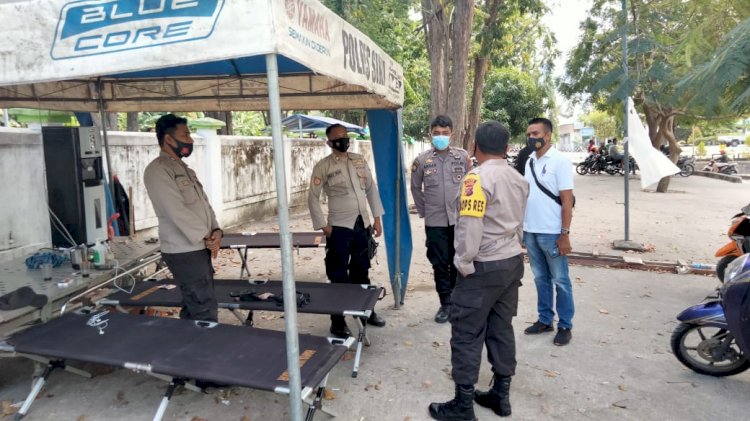 Kapolres Turun Langsung Cek Personil Pengamanan Tempat  Karantina Terpusat