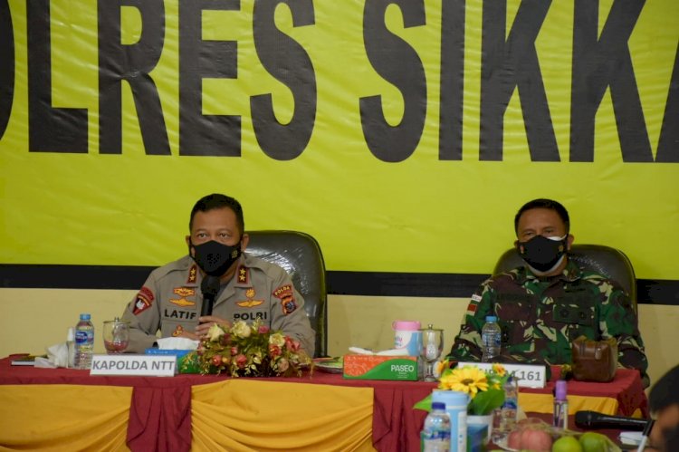 PPKM Level IV, Kapolda NTT Minta Forkopimda Sikka Masifkan Kegaiatan Vaksinasi, Imbauan Prokes dan Bansos