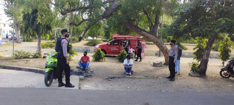 KRYD, Ipda Chairil Pimpin Patroli dan Himbauan Prokes di Seputaran Kota Maumere