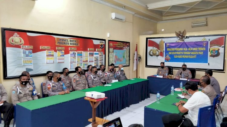 Kunker Kabid propam Polda NTT di Mako Polres Sikka