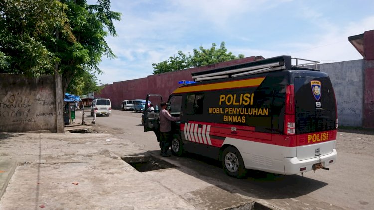 Dukung pelaksanaan Operasi Zebra, Sat Binmas Polres Sikka lakukan himbauan di seputaran kota Maumere