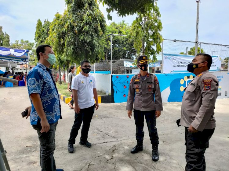 Vaksinasi Serentak Indonesia, Polres Sikka menggandeng PT PLN UP3  Flores Bagian Timur