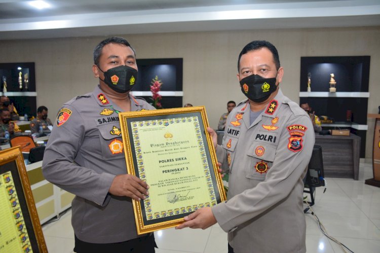 Polres Sikka Raih 2 Piagam Penghargaan Oleh Kapolda NTT