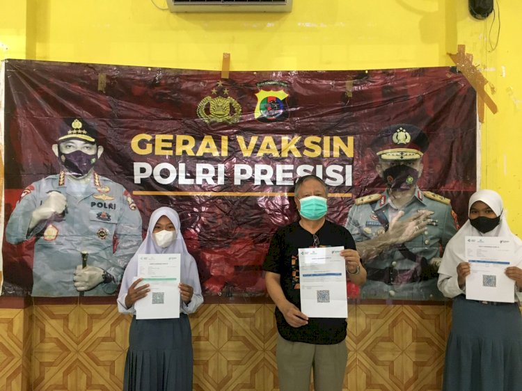 Gerai Vaksin Polri Presisi Jenis Sinovac, Moderna, Pfiser dan Astra Zaneca Covid-19 Dosis Pertama, Kedua dan Ketiga (Boster)