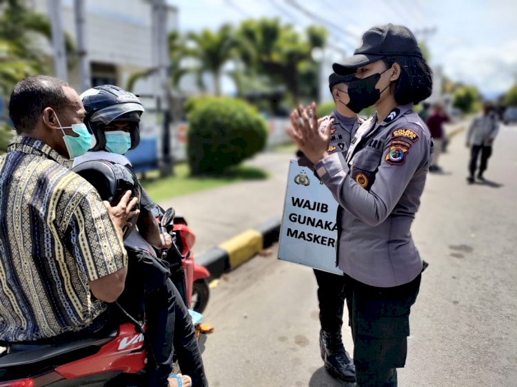Tim Operasi Aman Nusa II Polres Sikka Kembali Gelar Razia Masker