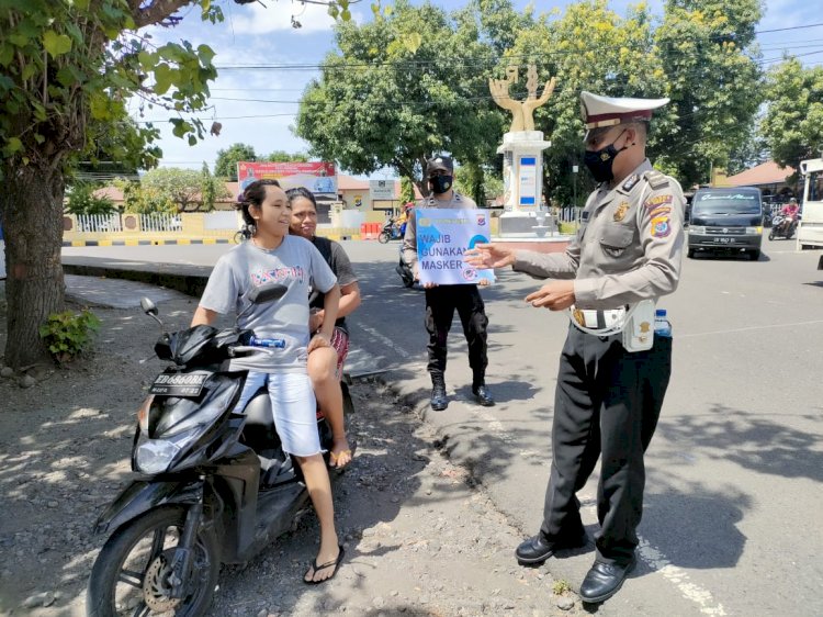 Gencar Tim Operasi Aman Nusa II Polres Sikka Lakukan Himbauan Dan Edukasi Wajib Masker