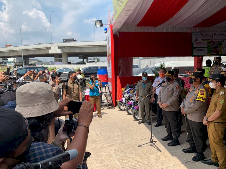 Tinjau Pos Pam, Polri Paparkan Upaya Wujudkan Mudik Aman dan Sehat