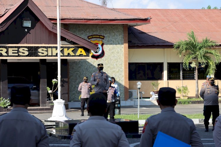 Kapolres Sikka Pimpin Apel Jam Pimpinan, Ini Arahannya