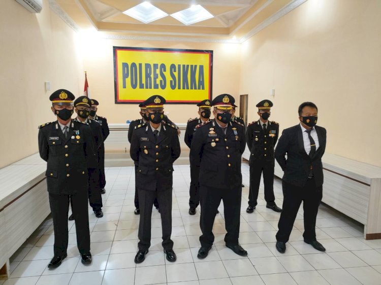 Wakapolres Sikka Pimpin Upacara Memperingati Hari Lahir Pancasila Secara Virtual.