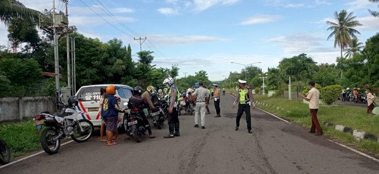 Operasi Patuh Turangga 2022, Polres Sikka Gelar Penertiban Pengguna Jalan Raya di Kota Maumere