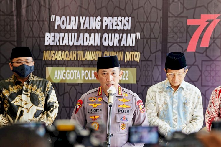 Anugerah MTQ Polri, Kapolri Berharap Terbentuknya SDM Unggul Berakhlak yang Diharapkan Masyarakat