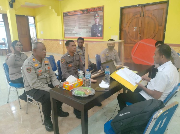 Polres Sikka Terima Kunjungan Kerja Tim Wasrik Itwasda Polda NTT Tahap II TA 2022