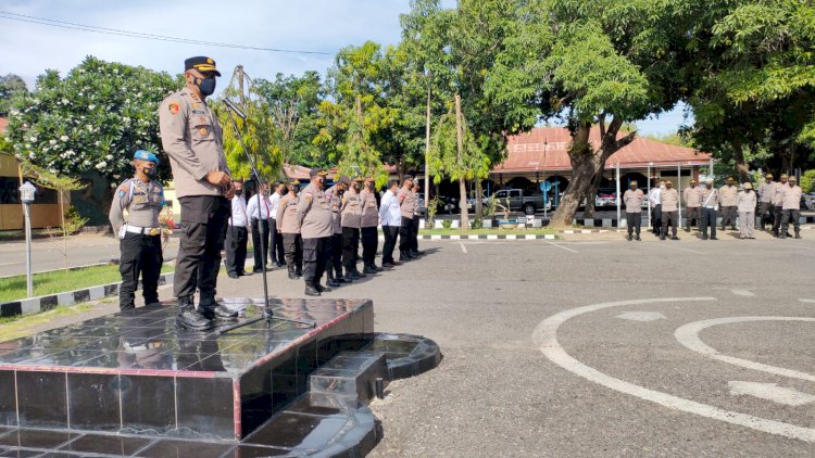 Kapolres Sikka Pimpin Apel Jam Pimpinan dan Sampaikan Beberapa Penekanan