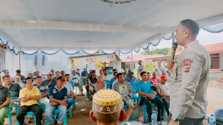 Kapolres Sikka Ngopi Panas Bersama Masyarakat Kelurahan Kota UNENG