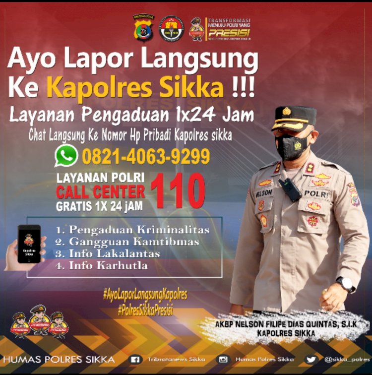 Ayo Lapor Langsung  Ke Kapolres Sikka