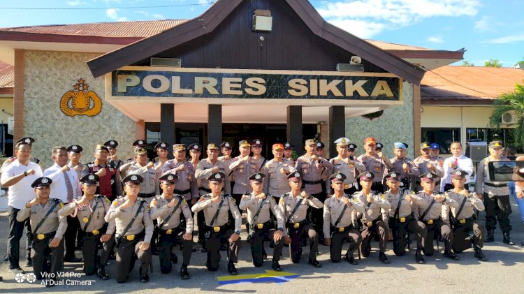 Wakapolres Sikka Pimpin Apel Penutupan Latja Siswa Diktuk Bintara Polri Gelombang II T.A. 2022 SPN Polda NTT