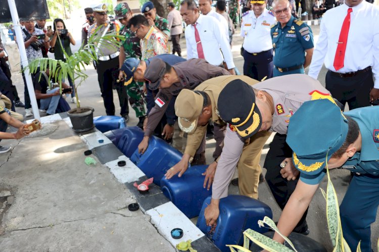 Musnahkan Barang Bukti Operasi Pekat, Wujud Komitmen Polres Sikka Ciptakan Kamtibmas Yang Kondusif