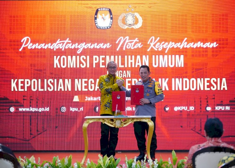 MoU dengan KPU, Kapolri: Jaga Persatuan  Kesatuan di Pemilu 2024 Syarat Mutlak