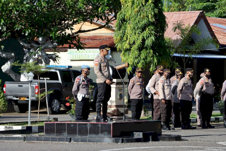 Apel Jam Pimpinan Kapolres Tekankan Kedisiplinan dan Kewajiban dalam Bertugas