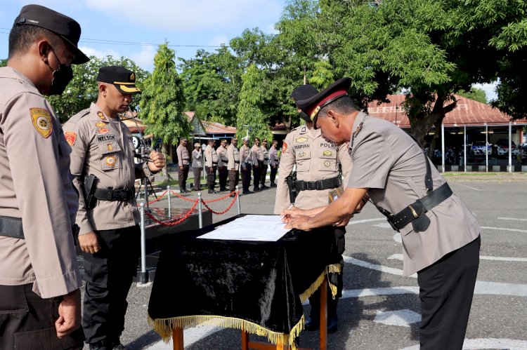 Pimpin Sertijab Kasat Res Narkoba dan Pelantikan Kabag Ren, Inilah Arahan Kapolres