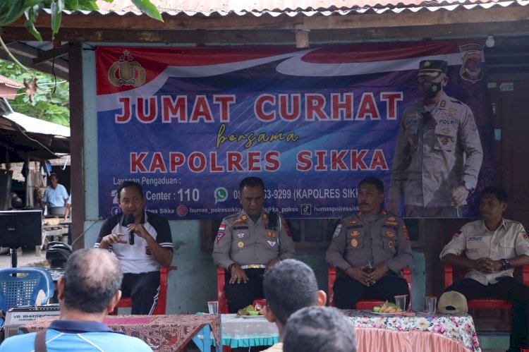 Jumat Curhat Bersama Masyarakat Kelurahan Wailiti dan para PJU Polres Sikka