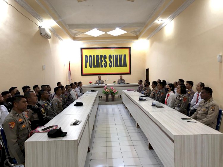 JELANG PERAYAAN PASKAH, POLRES SIKKA GELAR LATIHAN PRA OPERASI SAMANA SANTA TURANGGA 2023