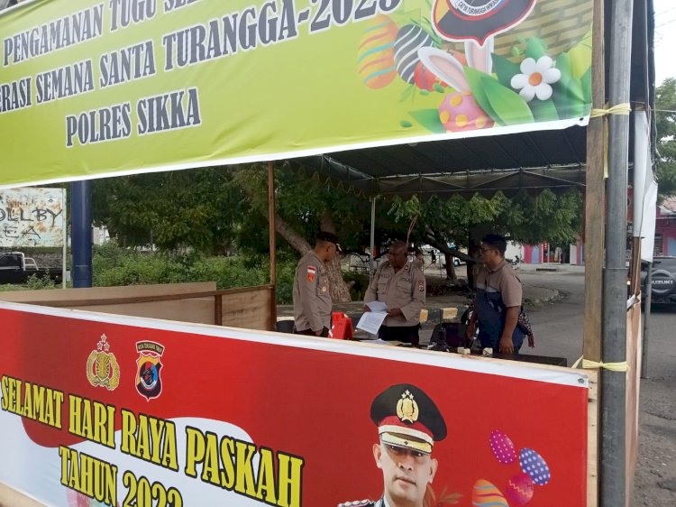 Kapolres Sikka Cek Pos Ops Semana Santa 2023