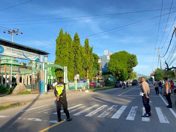 Polres Sikka Gelar Pengamanan Sholat Idul Fitri Muhammadiyah