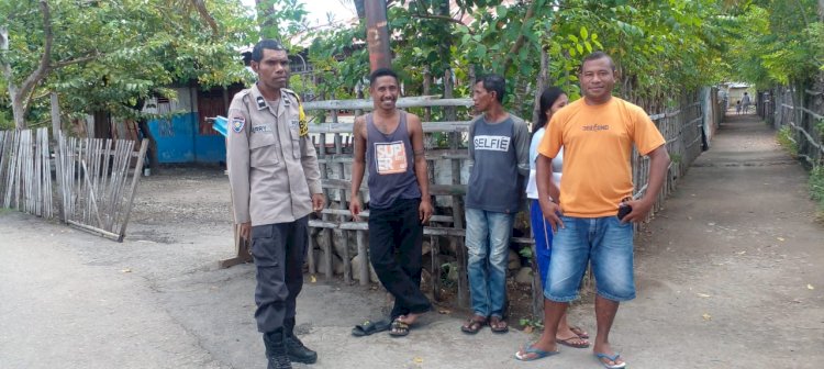 Patroli Sambang Terus Di Gencar Bhabinkamtibmas Polsek Alok